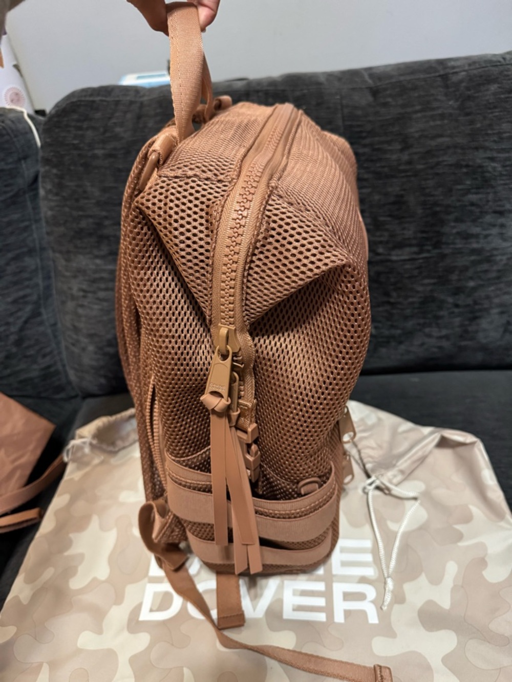Dagne Dover Large Indi Diaper Backpack - Air Mesh Dusty Rose - Picture 9 of 12